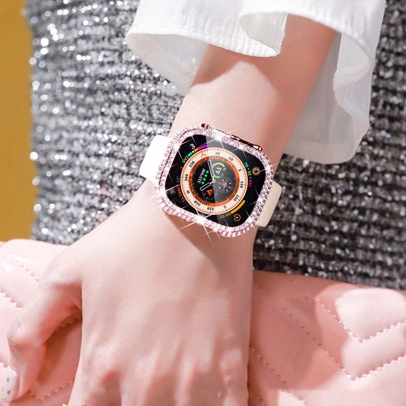 DOUBLE ROW DIAMOND INLAID FILM CASE