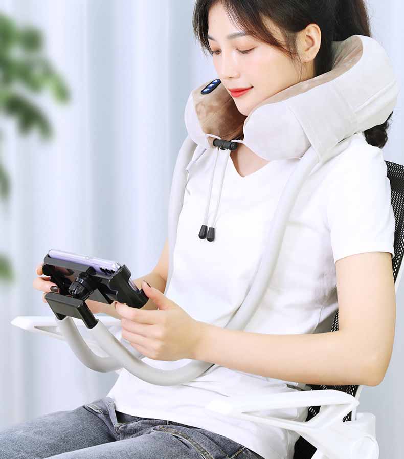 Lazy Mobile Phone Holder U-shaped Massage Pillow