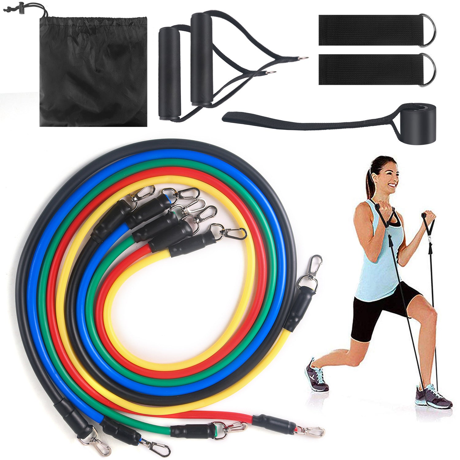 Fitness elastic rope resistance band 