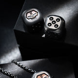 CREATIVE FASHION MULTI-FACETED DICE PENDANT NECKLACE